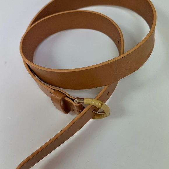 GAP Leather Belt with Bamboo Buckle - Size Small - Picture 5 of 9